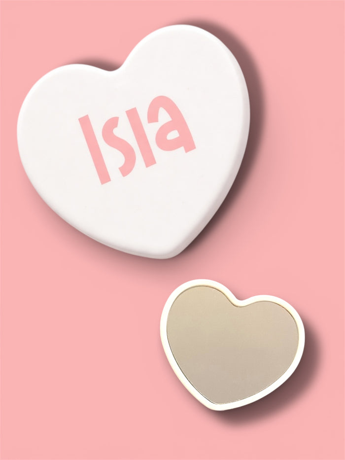 Personalised Heart Pocket Mirror